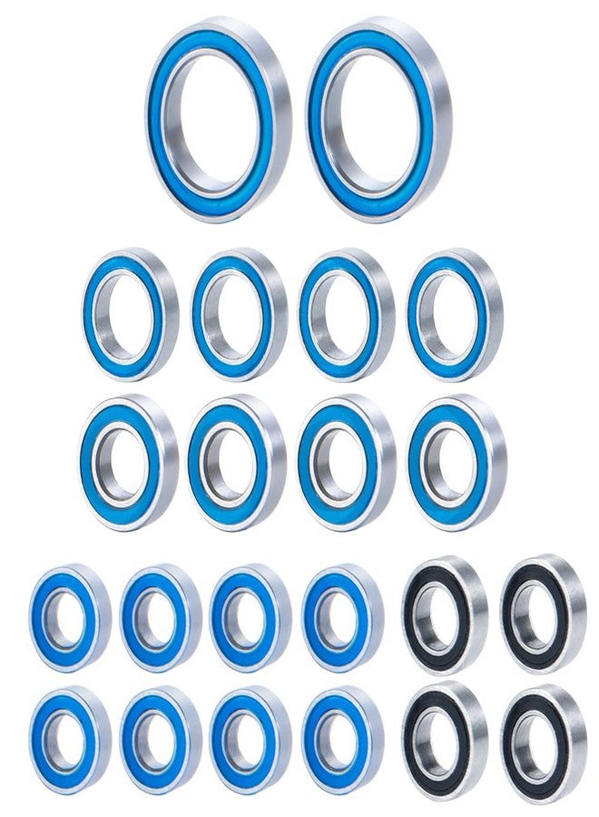WEFEINO 22Pcs Metal Wheel Hubs Axle Blue Sealed Bearing Kit for 1/18 TRX-4M Bronco RC Crawler Car - Image 1